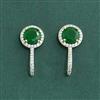 Cz Delicate Earring With 2 Tone Plating