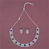 Cz Classic Necklace With Rhodium Plating