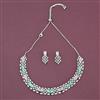 Cz Classic Necklace With Rhodium Plating
