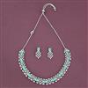 Cz Classic Necklace With Rhodium Plating