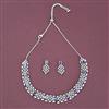 Cz Classic Necklace With Rhodium Plating