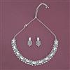 Cz Classic Necklace With Rhodium Plating