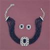 Cz Choker Necklace With Rhodium Plating