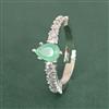 Cz Adjustable Ring With Rhodium Plating