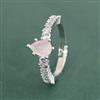 Cz Adjustable Ring With Rhodium Plating