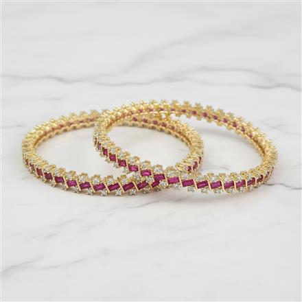 Cz Classic Bangles With Gold Plating
