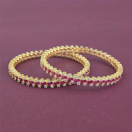 Cz Classic Bangles With Gold Plating