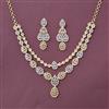 Cz Classic Necklace With 2 Tone Plating