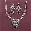 Cz Classic Necklace With Rhodium Plating