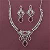 Cz Classic Necklace With Rhodium Plating