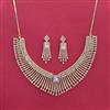 Cz Classic Necklace With 2 Tone Rhodium Plating