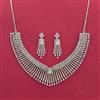 Cz Classic Necklace With 2 Tone Rhodium Plating