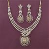 Cz Classic Necklace With 2 Tone Plating