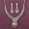 Cz Classic Necklace With 2 Tone Plating