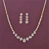 Cz Classic Necklace With Rhodium Plating