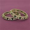Cz Classic Bangles With Mehndi Plating