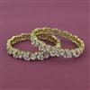 Cz Classic Bangles With Mehndi Plating