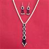 Cz Moti Pendant Set With Rhodium Plating