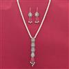 Cz Moti Pendant Set With Rhodium Plating