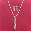 Cz Moti Pendant Set With Rhodium Plating