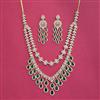 Cubic Zirconia Classic Necklace With 2 Tone Plating