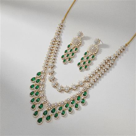 Cubic Zirconia Classic Necklace With 2 Tone Plating