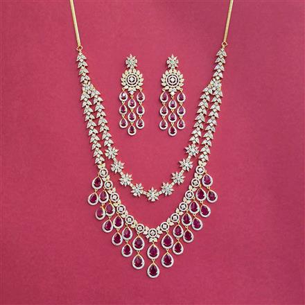 Cubic Zirconia Classic Necklace With 2 Tone Plating