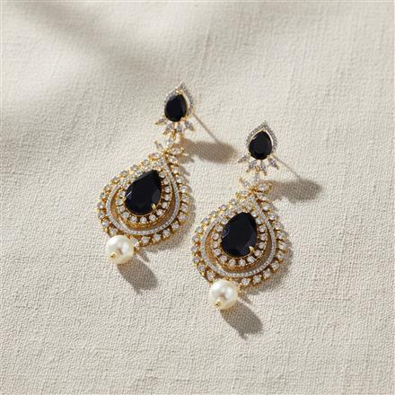 Cubic Zirconia Classic Earring With 2 Tone Plating