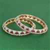 Cz Classic Bangles With 2 Tone Plating
