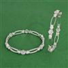 Cz Classic Bangles With Rhodium Plating