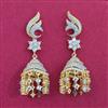 Cz Jhumki With Mehndi 2 Tone Rhodium Plating