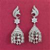 Cz Jhumki With Mehndi 2 Tone Rhodium Plating
