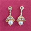 Cz Jhumki With Mehndi 2 Tone Rhodium Plating