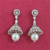 Cz Jhumki With Mehndi 2 Tone Rhodium Plating