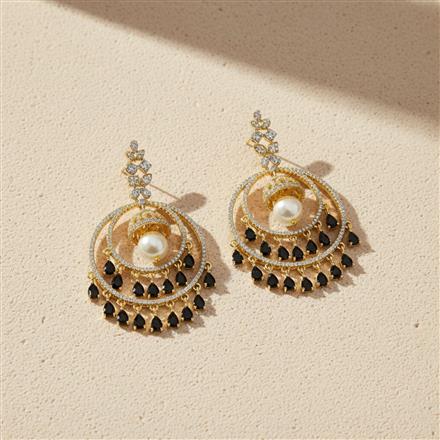 Cubic Zirconia Classic Earring With 2 Tone Plating