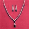 Cubic Zirconia Classic Necklace With Rhodium Plating