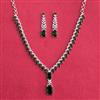 Cubic Zirconia Classic Necklace With Rhodium Plating