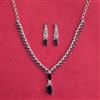 Cubic Zirconia Classic Necklace With Rhodium Plating