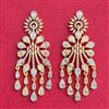 Cubic Zirconia Classic Earring With Mehndi 2 Tone Rhodium Plating