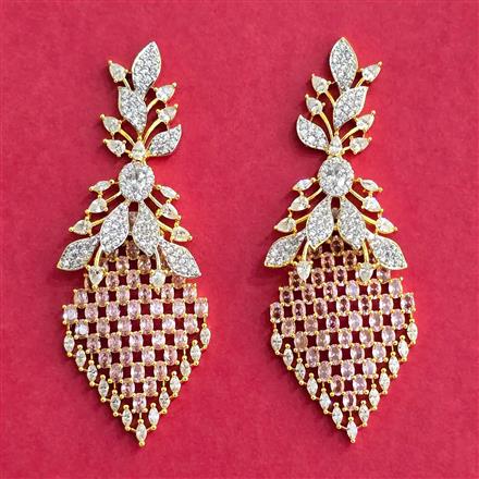 Cubic Zirconia Classic Earring With 2 Tone Plating