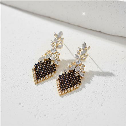 Cubic Zirconia Classic Earring With 2 Tone Plating