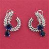 Cz Classic Earring With Rhodium Plating