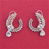 Cz Classic Earring With Rhodium Plating