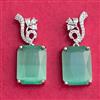 Cubic Zirconia Classic Earring With Rhodium Plating