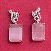 Cubic Zirconia Classic Earring With Rhodium Plating