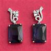 Cubic Zirconia Classic Earring With Rhodium Plating