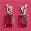 Cubic Zirconia Classic Earring With Rhodium Plating