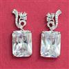 Cubic Zirconia Classic Earring With Rhodium Plating