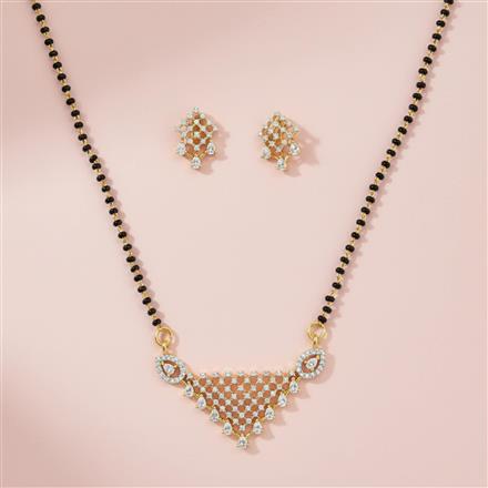 Cz Delicate Mangalsutra With 2 Tone Plating