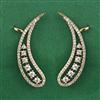 American Diamond Classic Earring with Rhodium Plating 2 Tone Plating Mehndi Plating